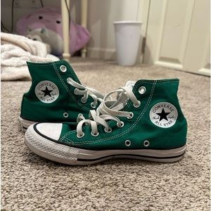 Green High Top Converse Size 6